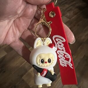 Coca-Cola  Labubu Red and White Keychain.